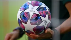 A match ball with the Champions League logo