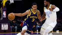 Jordan Poole #3 of the Golden State Warriors at Crypto.com Arena