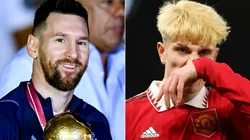 Lionel Messi and Alejandro Garnacho