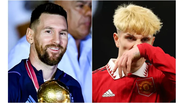 Lionel Messi and Alejandro Garnacho
