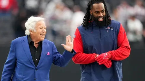 Matthew Judon with Patriots owner Robert Kraft