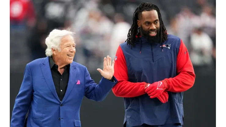 Matthew Judon with Patriots owner Robert Kraft