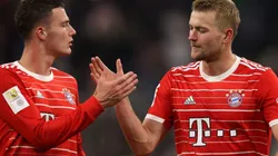 Benjamin Pavard and Matthijs de Ligt of Bayern