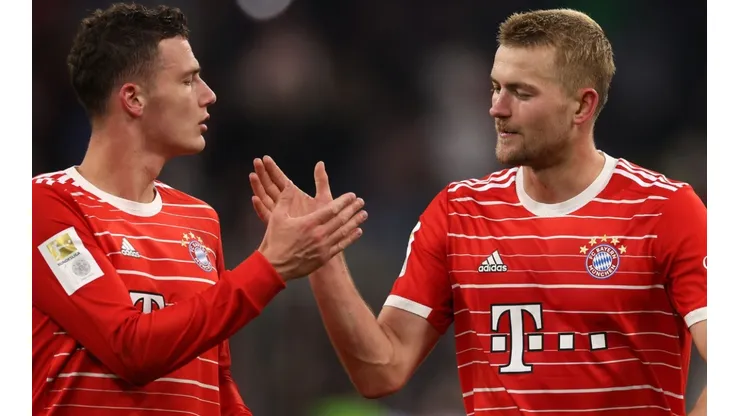 Benjamin Pavard and Matthijs de Ligt of Bayern