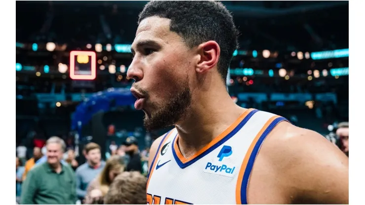 Devin Booker #1 of the Phoenix Suns
