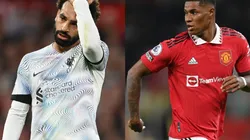 Mohamed Salah (left) and Marcus Rashford (right)