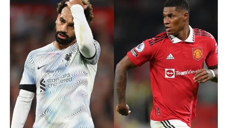 Mohamed Salah (left) and Marcus Rashford (right)