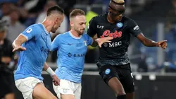 Manuel Lazzari and Patric of Lazio, and Victor Osimhen of Napoli