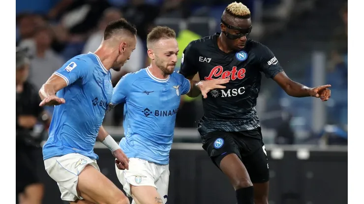 Manuel Lazzari and Patric of Lazio, and Victor Osimhen of Napoli
