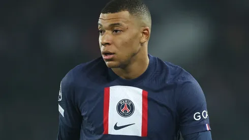 Kylian Mbappe at PSG vs Bayern in the Champions League