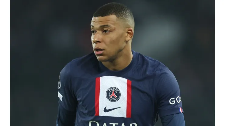 Kylian Mbappe at PSG vs Bayern in the Champions League