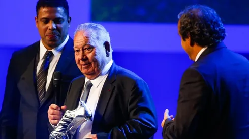 Just Fontaine with Ronaldo and Michel Platini