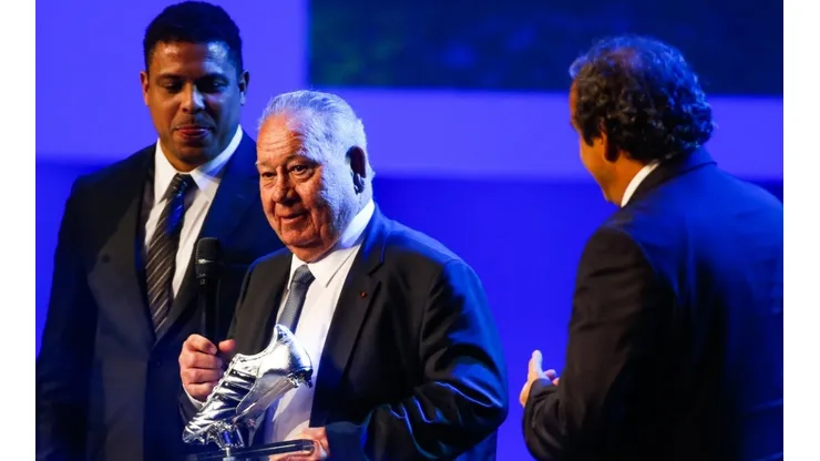 Just Fontaine with Ronaldo and Michel Platini