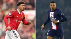 Jadon Sancho and Kylian Mbappé