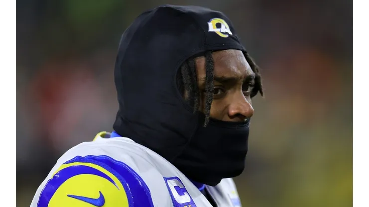 Jalen Ramsey playing for the LA Rams against the Green Bay Packers
