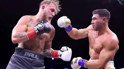 Jake Paul fighting against Tommy Fury in Saudi Arabia (2022)