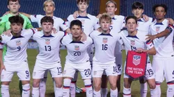 The USA U17 team before playing against Canada U17 in the semifinals