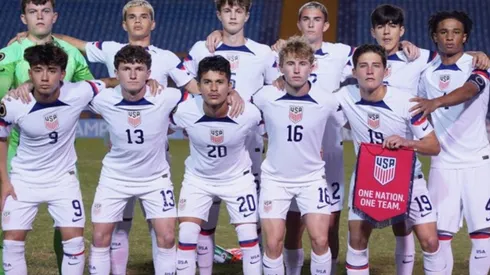The USA U17 team before playing against Canada U17 in the semifinals