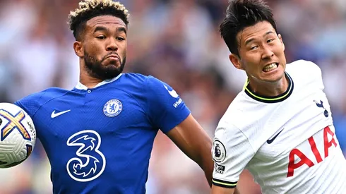 Reece James of Chelsea and Son Heung-Min of Tottenham