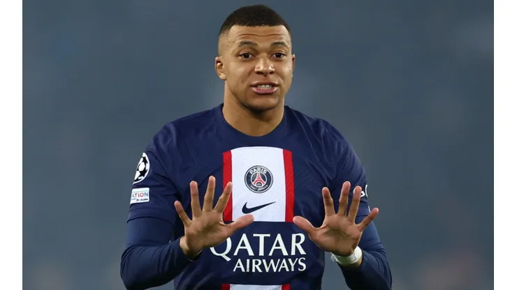 Kylian Mbappe in the 1-0 loss of PSG against Bayern in the Champions League
