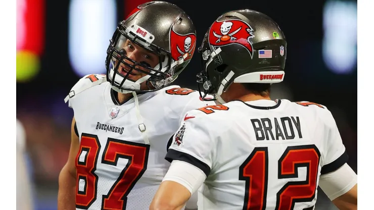 Rob Gronkowski and Tom Brady - Tampa Bay Buccaneers - NFL 2021