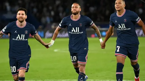 Lionel Messi, Neymar, and Kylian Mbappe of PSG