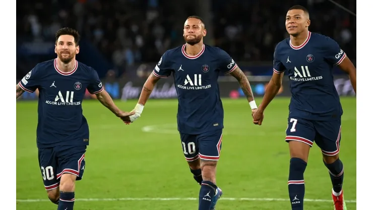 Lionel Messi, Neymar, and Kylian Mbappe of PSG