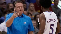 Bill Self with Cuffe Jr in 2022