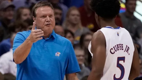 Bill Self with Cuffe Jr in 2022