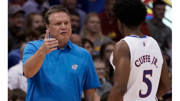Bill Self with Cuffe Jr in 2022