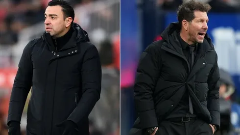 Barcelona coach Xavi (left) and Atletico Madrid manager Diego Simeone.