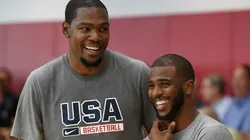 Kevin Durant (left) and Chris Paul.