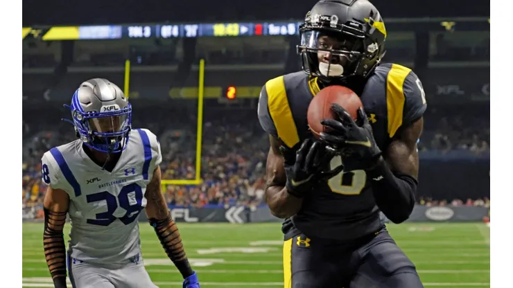 XFL players, Fred Brown and Brandon Sebastian in 2023