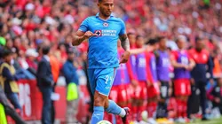The player Juan Escobar of Cruz Azul against Toluca