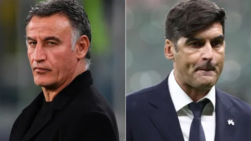 Christophe Galtier of PSG and Paulo Fonseca of Lille