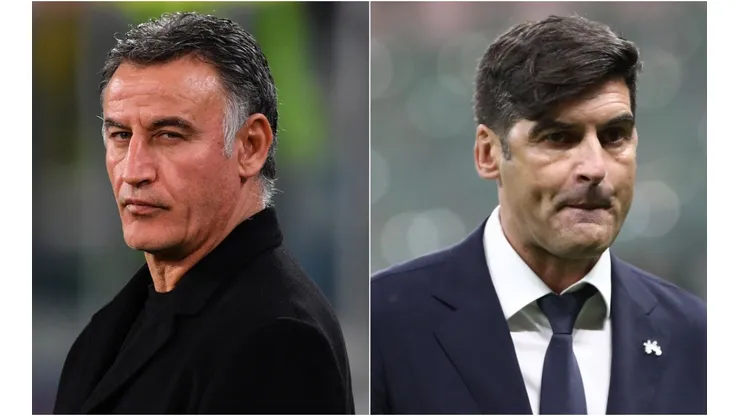 Christophe Galtier of PSG and Paulo Fonseca of Lille