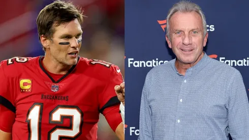 Tom Brady (left, Tampa Bay Buccaneers), Joe Monatana (right) - NFL 2022
