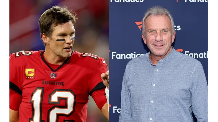 Tom Brady (left, Tampa Bay Buccaneers), Joe Monatana (right) - NFL 2022