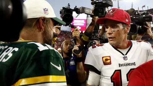 Aaron Rodgers (left) and Tom Brady.