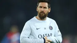 Lionel Messi with PSG prior to the Champions League game against Bayern Munich