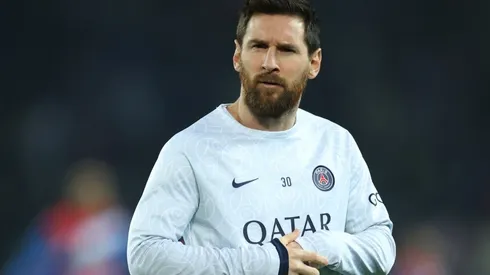 Lionel Messi with PSG prior to the Champions League game against Bayern Munich