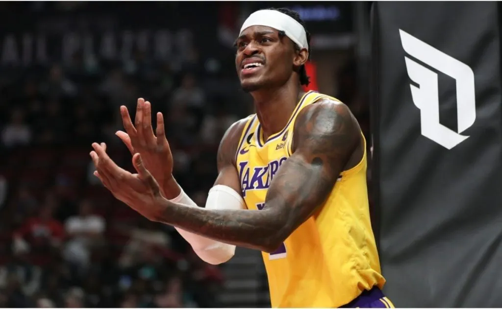 Jarred Vanderbilt #2 of the Los Angeles Lakers.