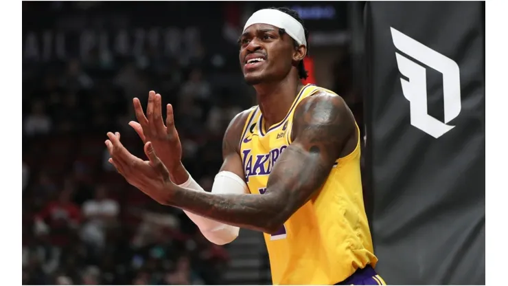 Jarred Vanderbilt #2 of the Los Angeles Lakers