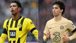 Jude Bellingham of Borussia Dortmund and Joao Felix of Chelsea