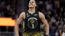 Jordan Poole #3 of the Golden State Warriors