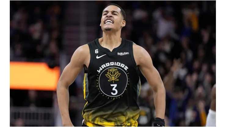 Jordan Poole #3 of the Golden State Warriors