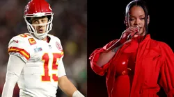 Patrick Mahomes (left, Kansas City Chiefs), Rihanna (right) - Super Bowl LVII - NFL 2022
