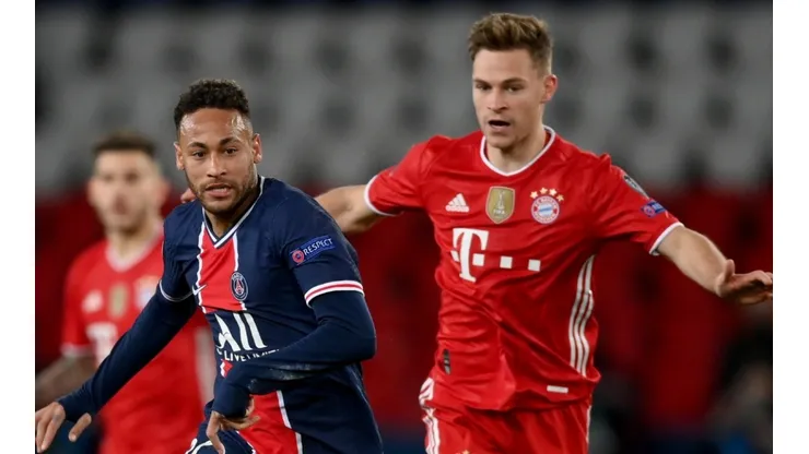 Neymar against Joshua Kimmich.