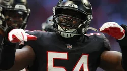 Oluokon during his time with the Falcons