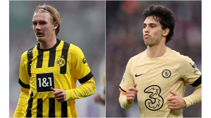 Julian Brandt of Borussia Dortmund and Joao Felix of Chelsea